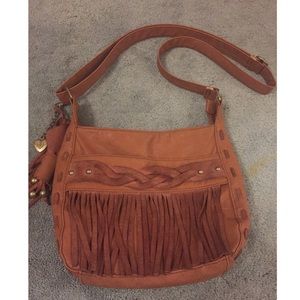 Roxy cross body purse with fringe